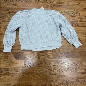 GAP Light Gray Ribbed Mock Neck Sweater